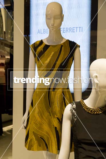 Milan shopping windows Alberta Ferretti