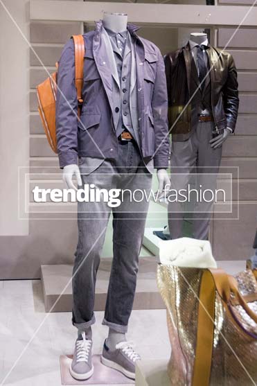 Milan shopping windows Brunello Cucinelli