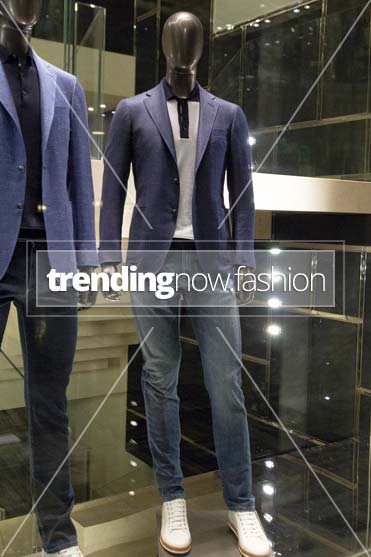 Milan shopping windows Canali