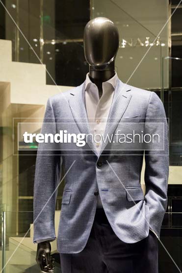 Milan shopping windows Canali