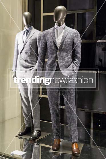 Milan shopping windows Canali