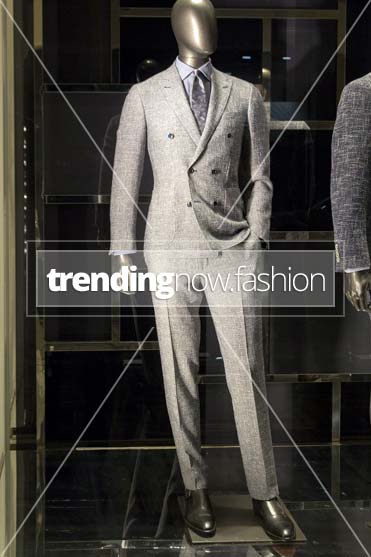 Milan shopping windows Canali