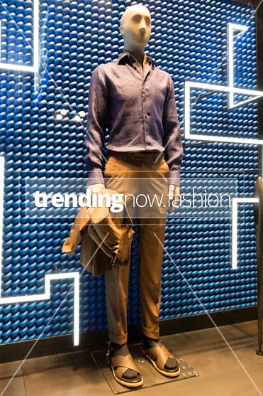 Milan shopping windows Ermenegildo Zegna