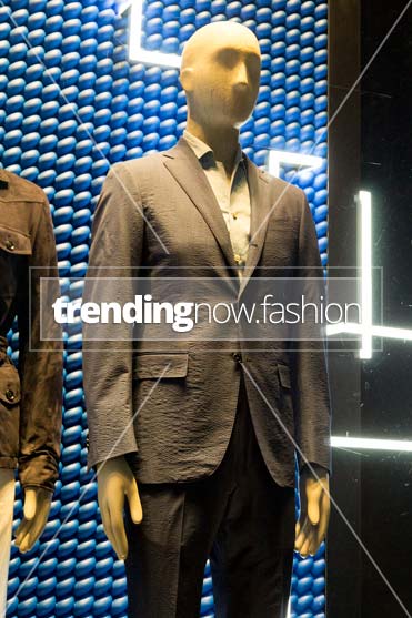 Milan shopping windows Ermenegildo Zegna