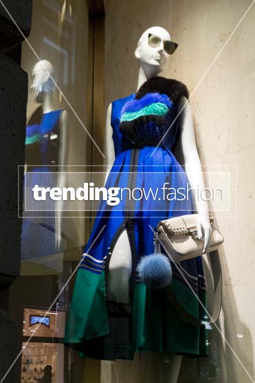 Milan shopping windows Fendi