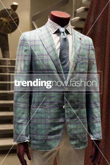 Milan shopping windows Isaia