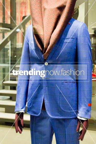 Milan shopping windows Isaia