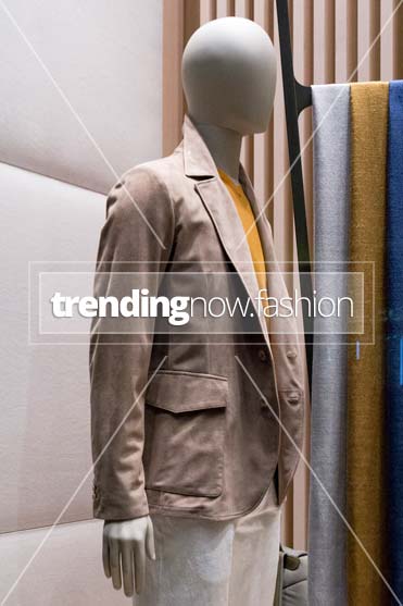 Milan shopping windows Loro Piana
