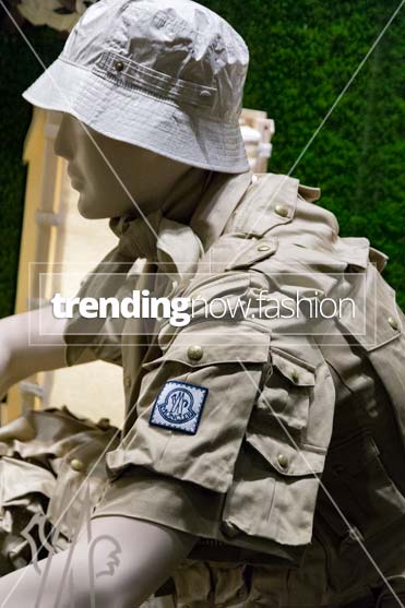 Milan shopping windows Moncler