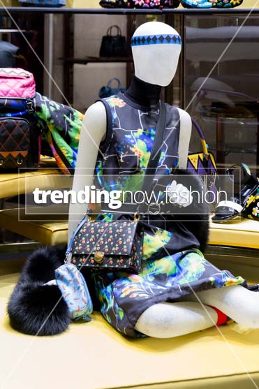 Milan shopping windows Prada
