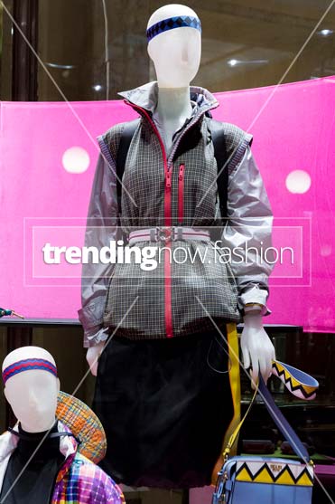 Milan shopping windows Prada
