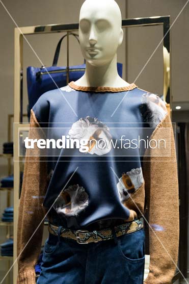 Milan shopping windows Trussardi