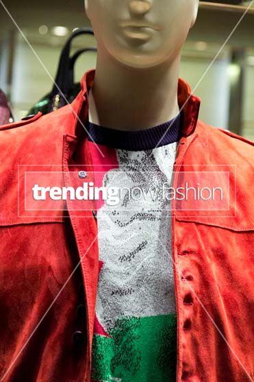 Milan shopping windows Trussardi