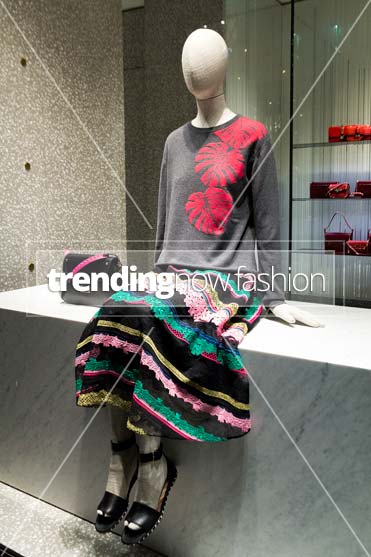 Milan shopping windows Valentino